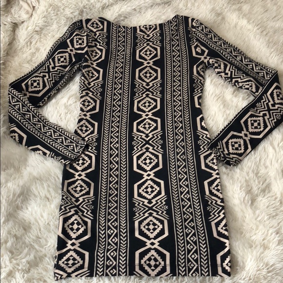 Black & Tan Printed Dress - Picture 5 of 5